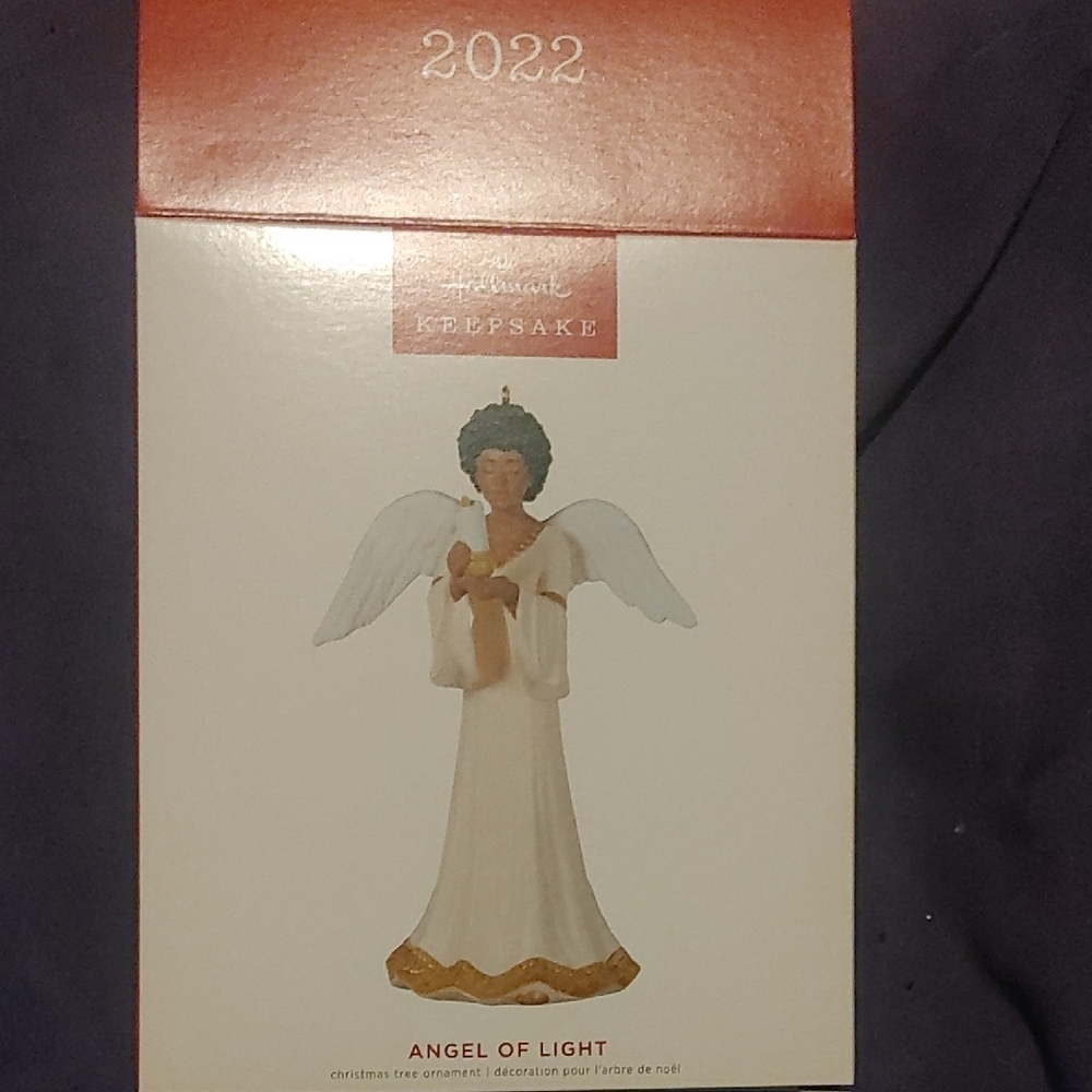 Hallmark Angel of Light Ornament with White and Gold